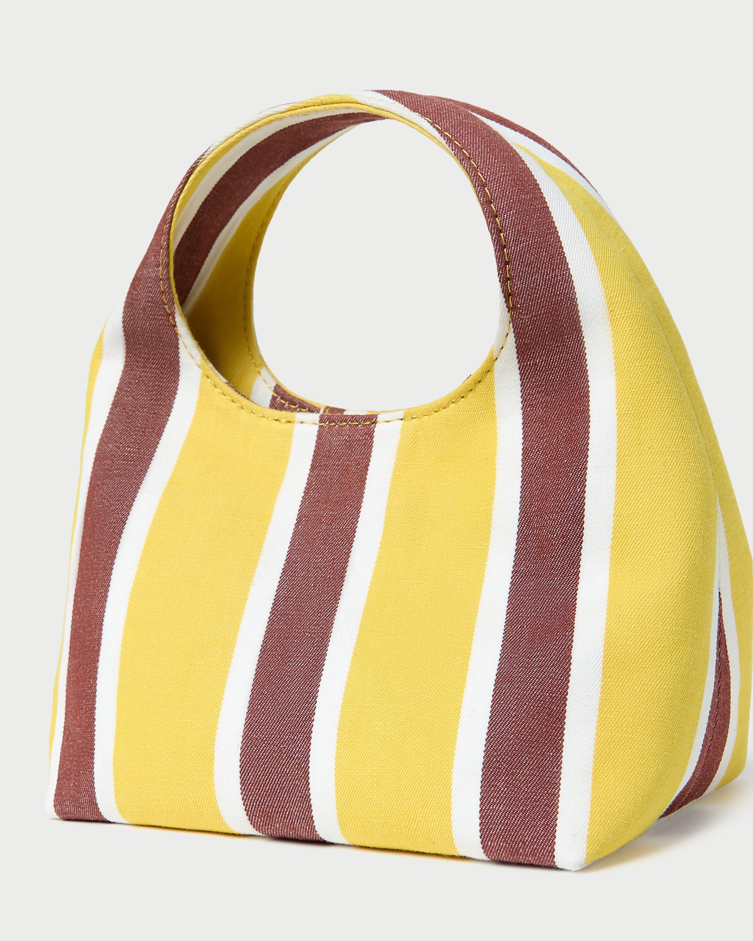 Kenzie Yellow/Brown Stripe Mini Bag | Clutches | Handbags