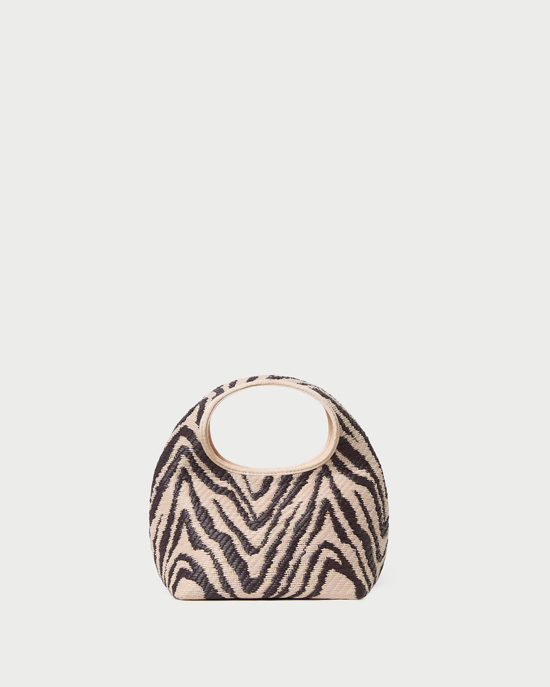 Kenzie Zebra Mini Bag in woven cotton.
