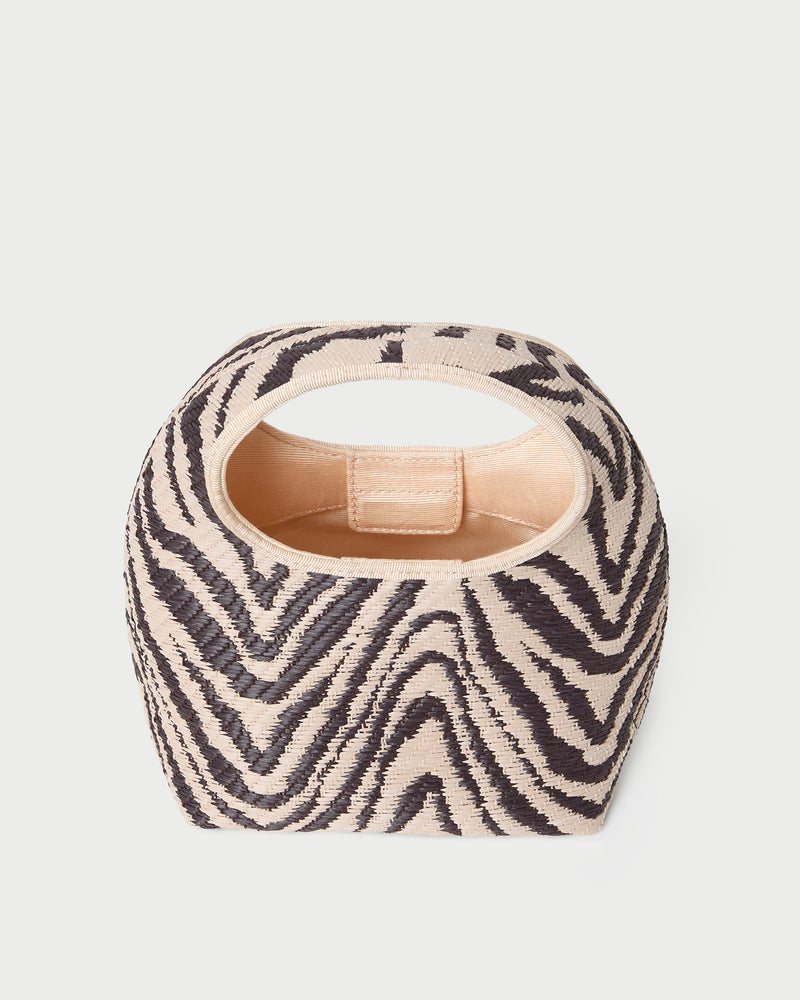 Kenzie Zebra Mini Bag in woven cotton.