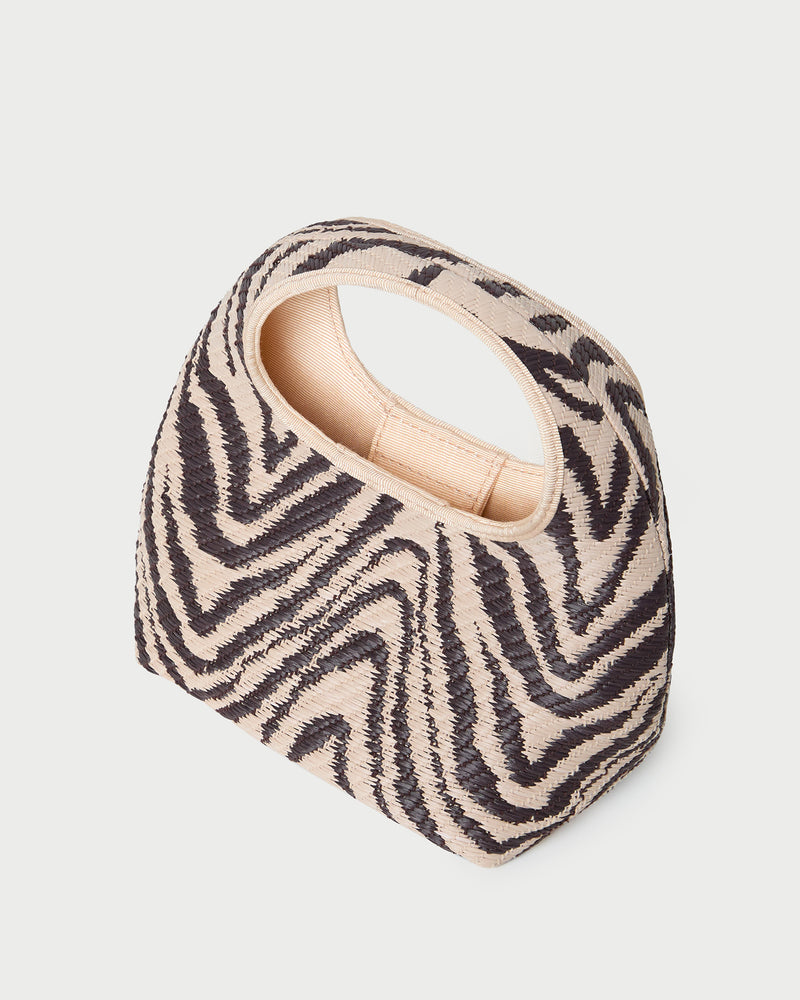 Kenzie Zebra Mini Bag in woven cotton.