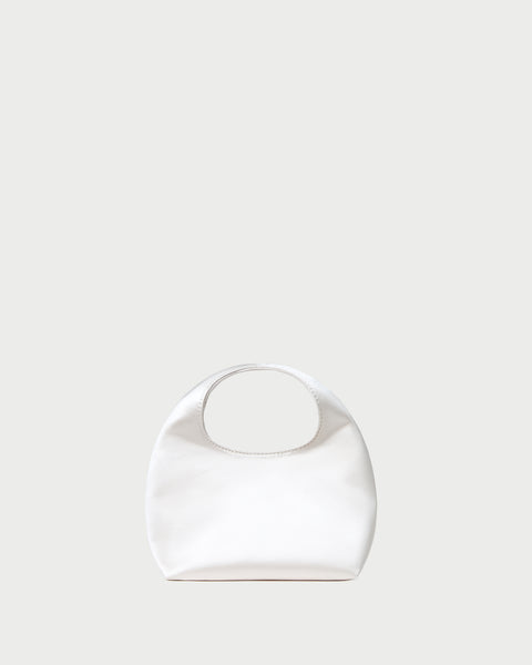ミュージシャン CDL Hand Stitched Mini Basket White Kenzie Cream Satin Mini Bag | Clutches | Handbags