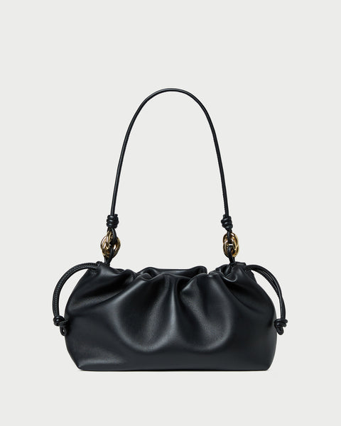 Kiri Black Leather Shoulder Bag | Shoulder Bags | Handbags
