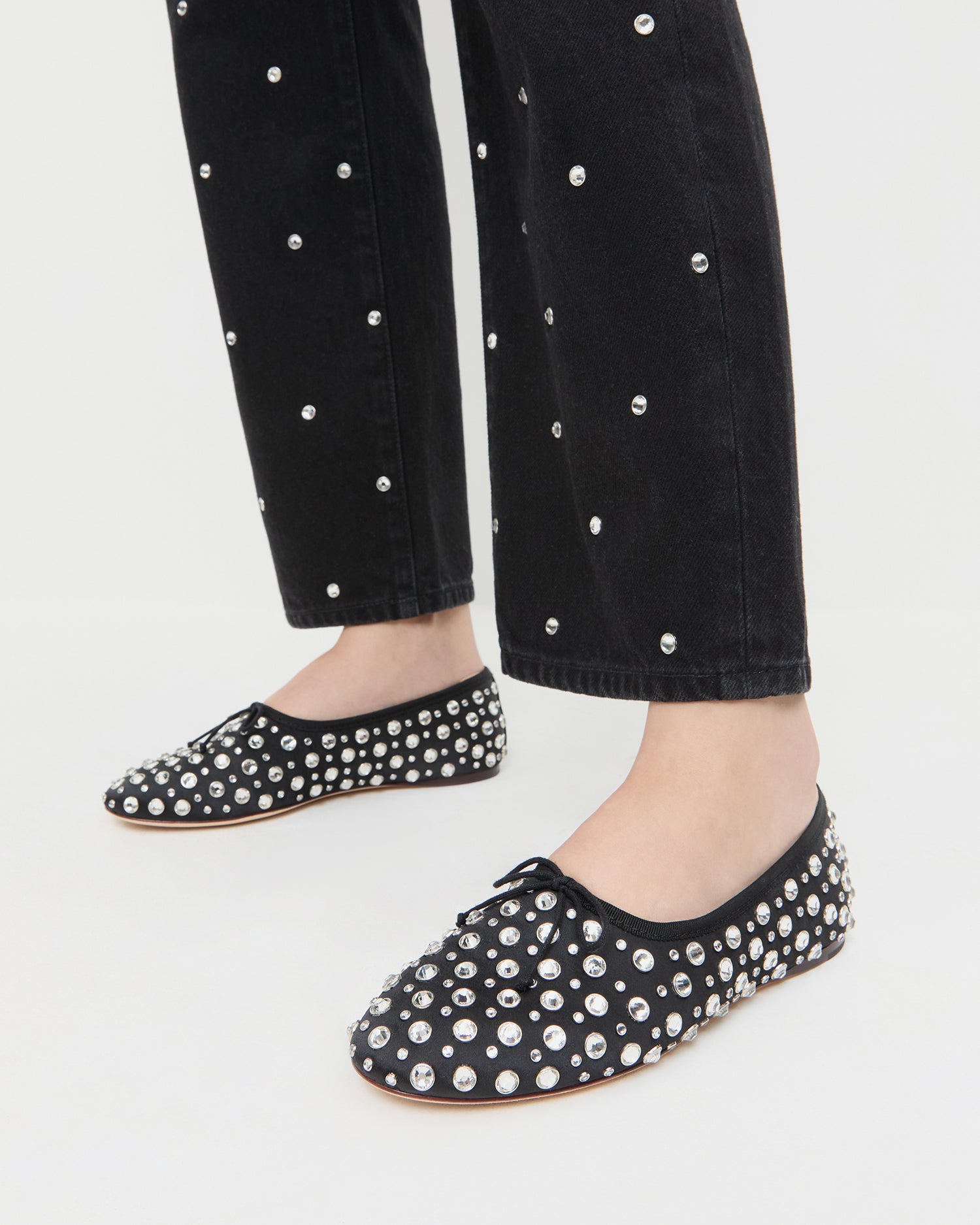 Landon Black/Crystal Ballet Flat | Flats | Footwear