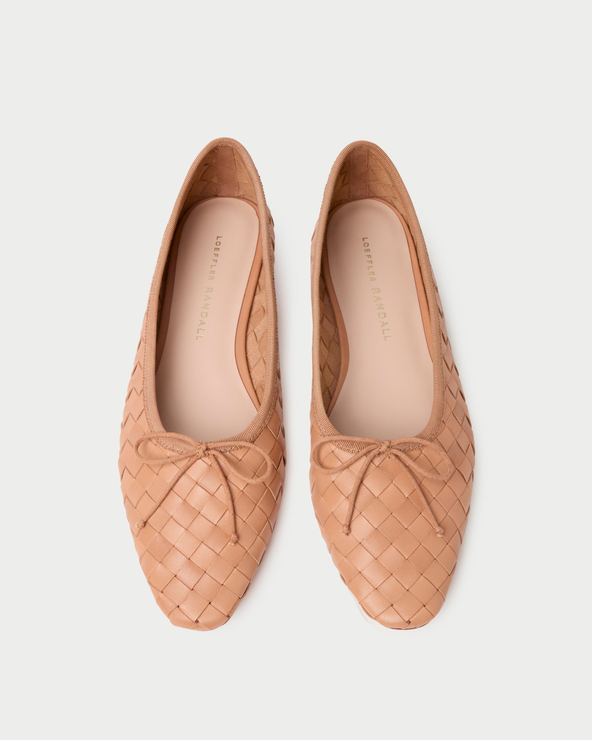 Landry Honey Woven Leather Ballet Flat Footwear - Main Image