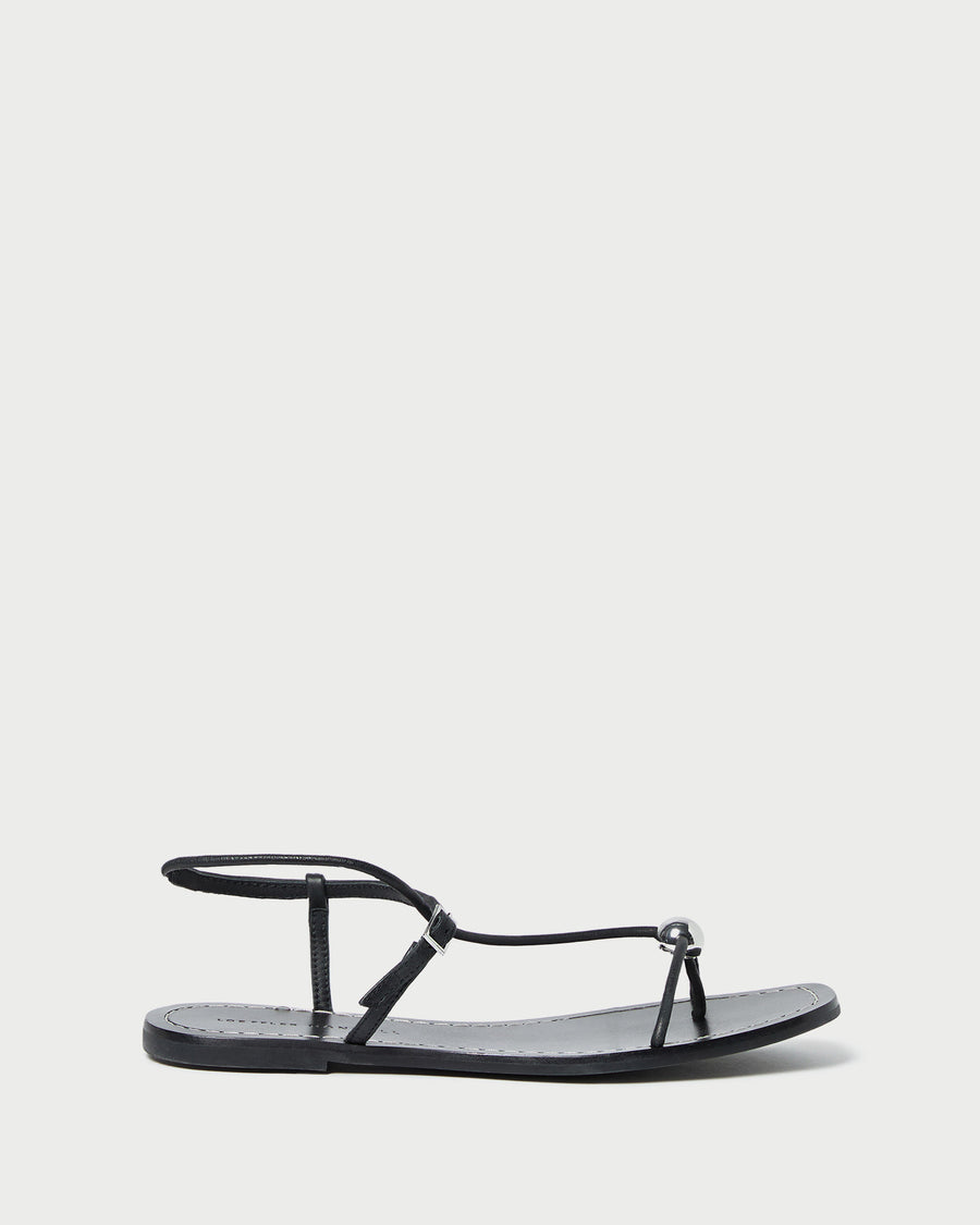 Lara Strappy Flat Sandal in Espresso
