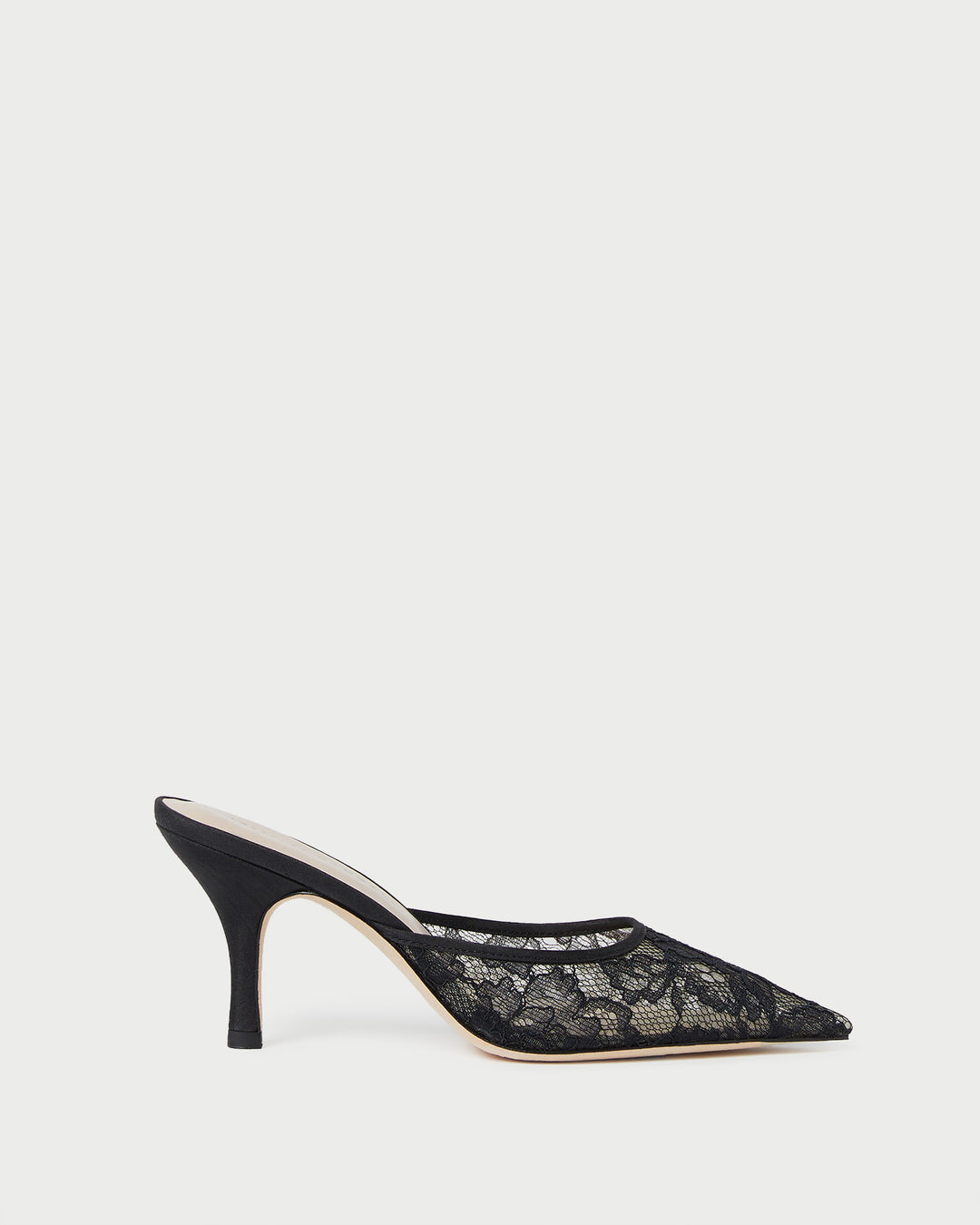 Layla Black Lace Mesh Mule