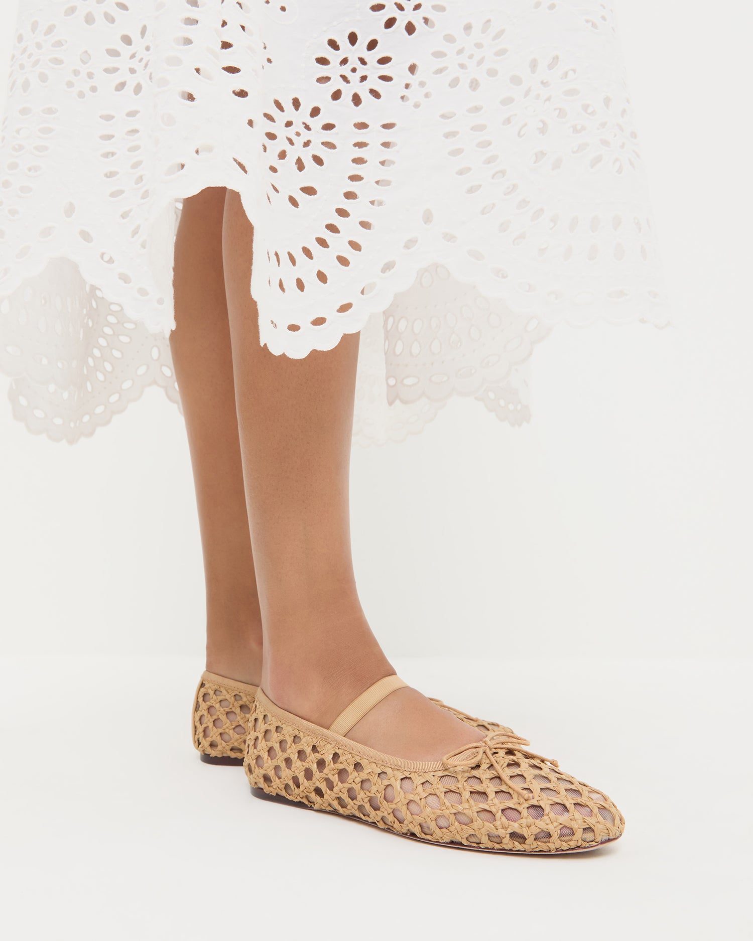 Leonie Brown Crochet Ballet Flat | Flats | Footwear
