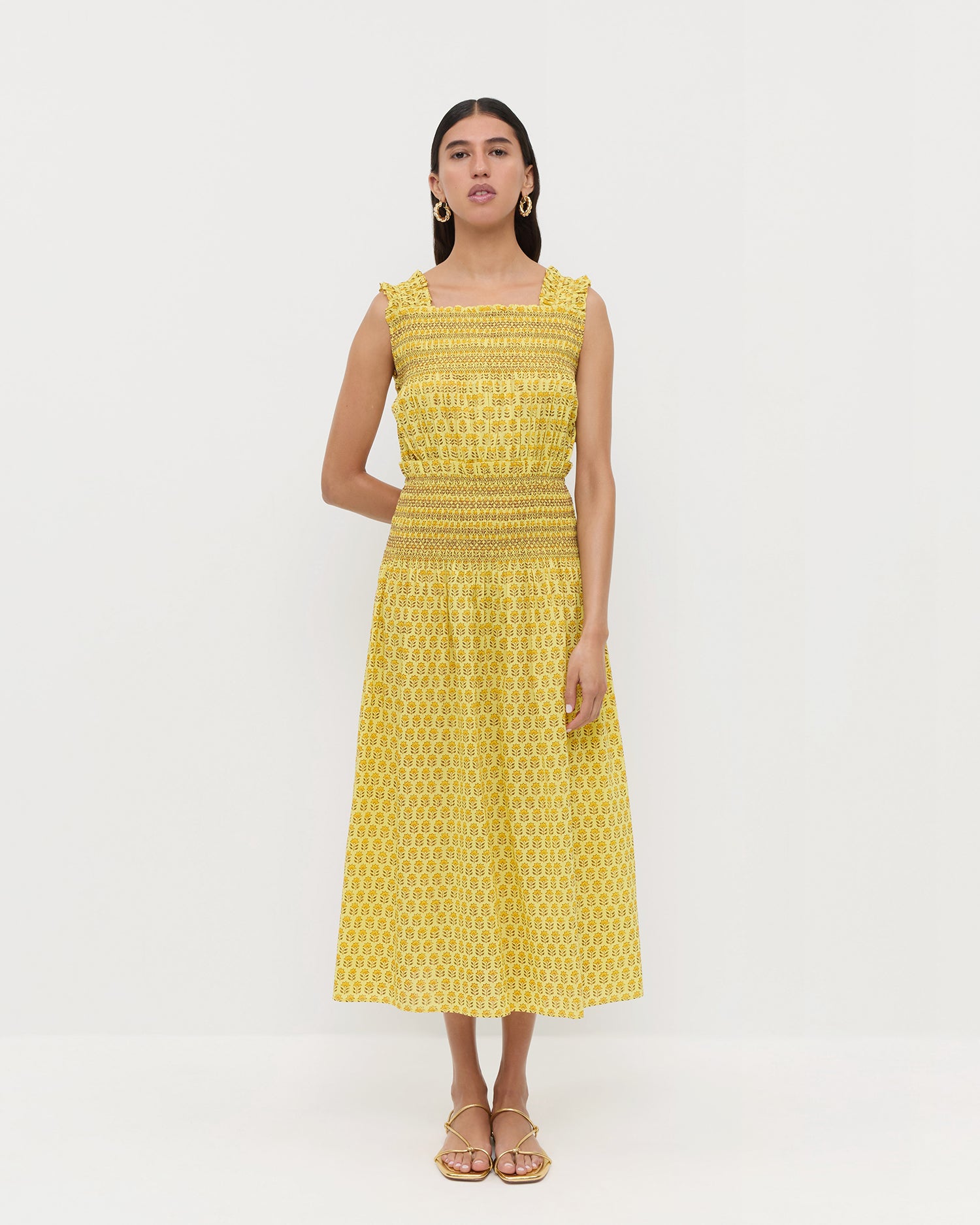Liadan Yellow/Brown Dress | Dresses Liadan Yellow/Brown Dress | Dresses