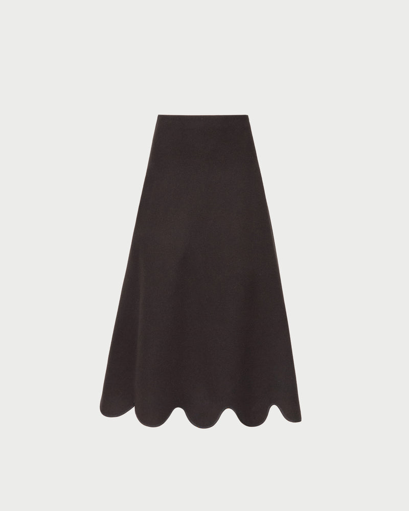 Linnea Skirt in brown wool.