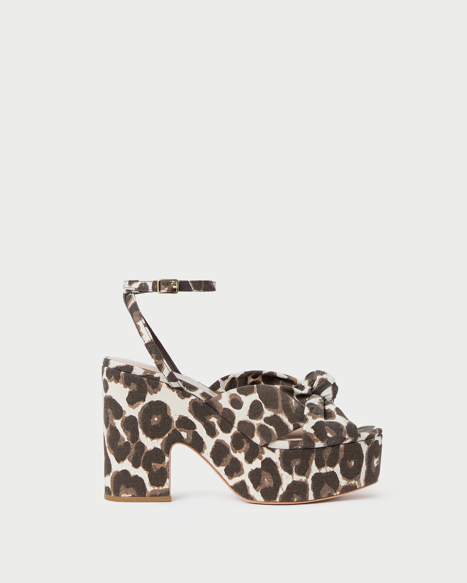 knee length dresses for ladies CLEO Leopard Mesh Slide Kitten Heels