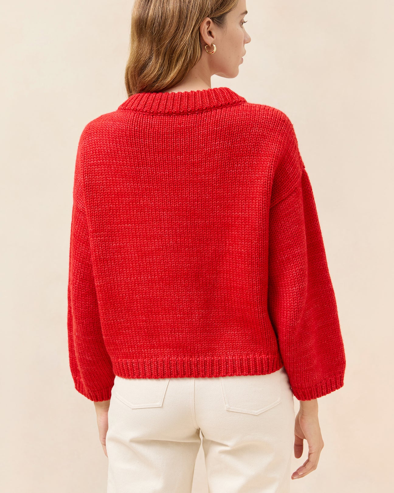 Ada Lambswool Cardigan Red Madder