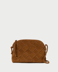 Mallory Cacao Woven Crossbody