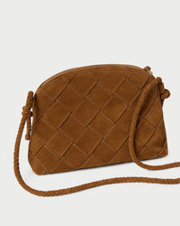 Mallory Cacao Woven Crossbody