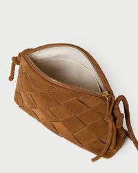 Mallory Cacao Woven Crossbody
