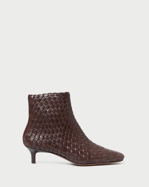 Marcella Espresso Woven Ankle Boot | Ankle Boots | Footwear