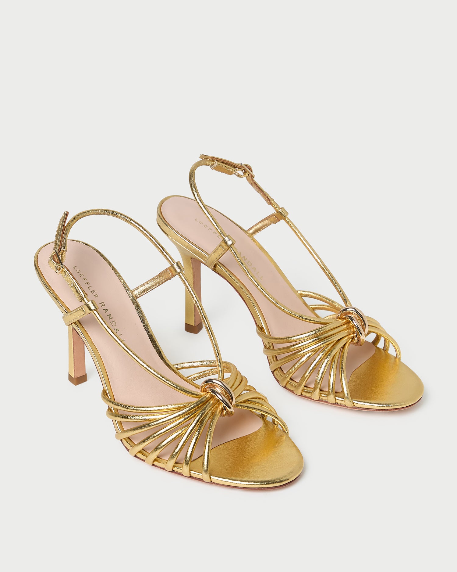 Mareka Gold Leather Heeled Sandal | Footwear