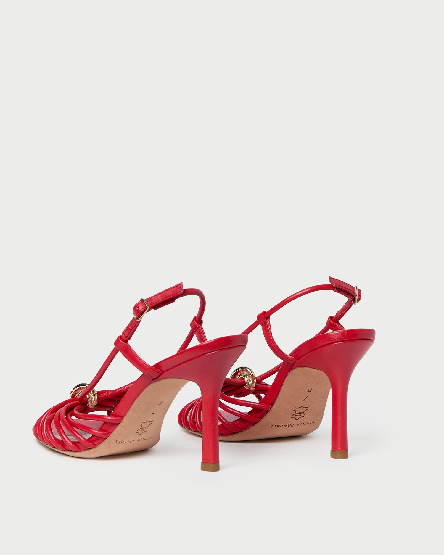 Mareka Red Leather Heeled Sandal | Footwear