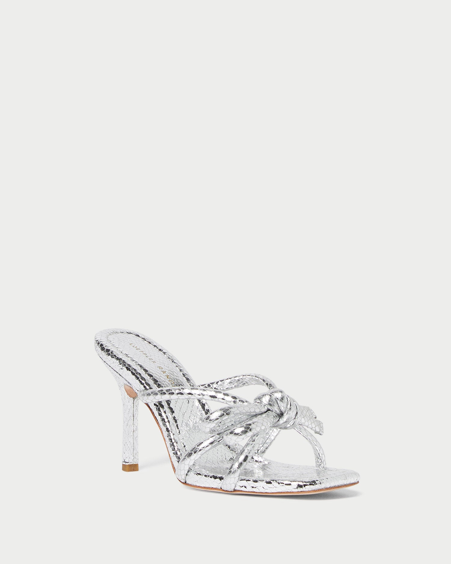 Womens Silver schuh Storm Strappy Sandal High Heels | schuh