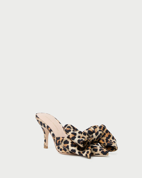 Margot Leopard Jersey Bow Mule | Pumps | Footwear