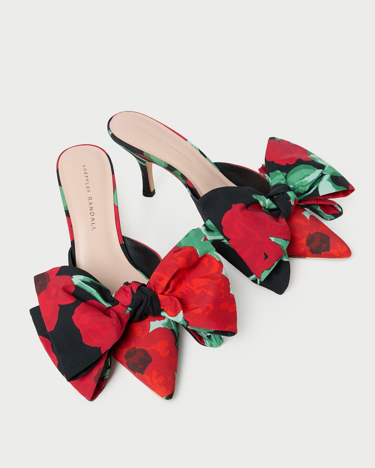 Margot Black Floral Bow Mule | Pumps | Footwear