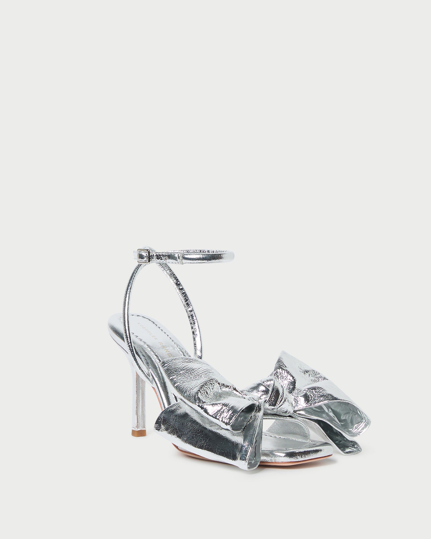 Marlena Silver Leather Bow Sandal - Silver / 5 Marlena Silver Leather Bow Sandal - Silver / 5
