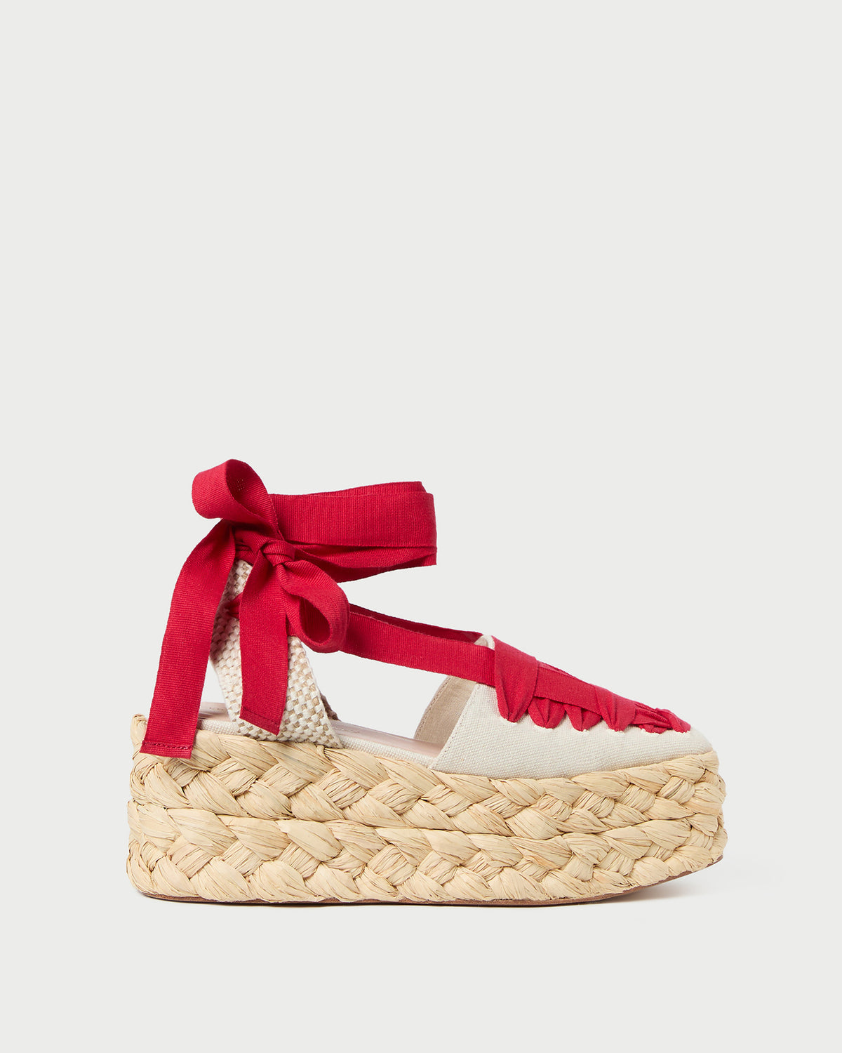 Mason Natural/Red Platform Espadrille | Footwear