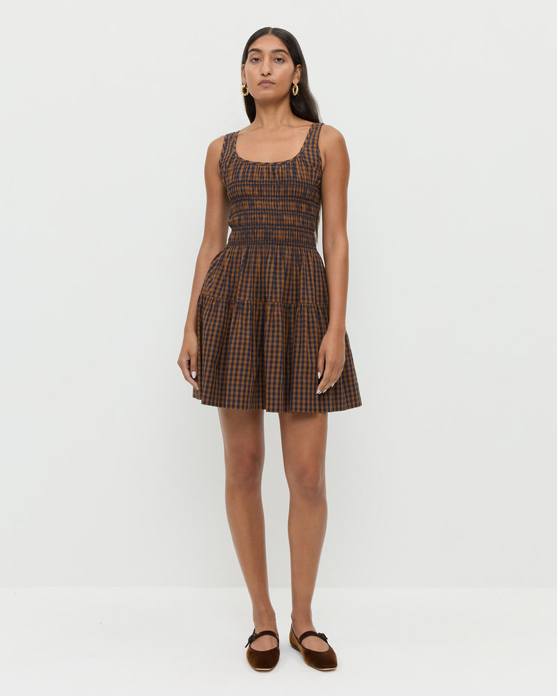 Color: Brown/Black Check