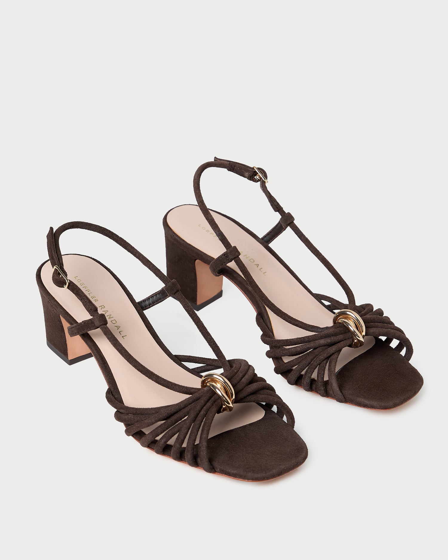 Minna Brown Suede Heeled Sandal | Footwear