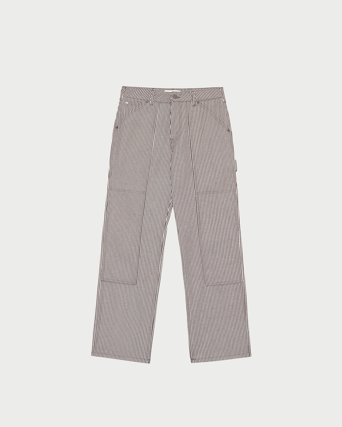 Molly Workwear Jean in brown striped denim.