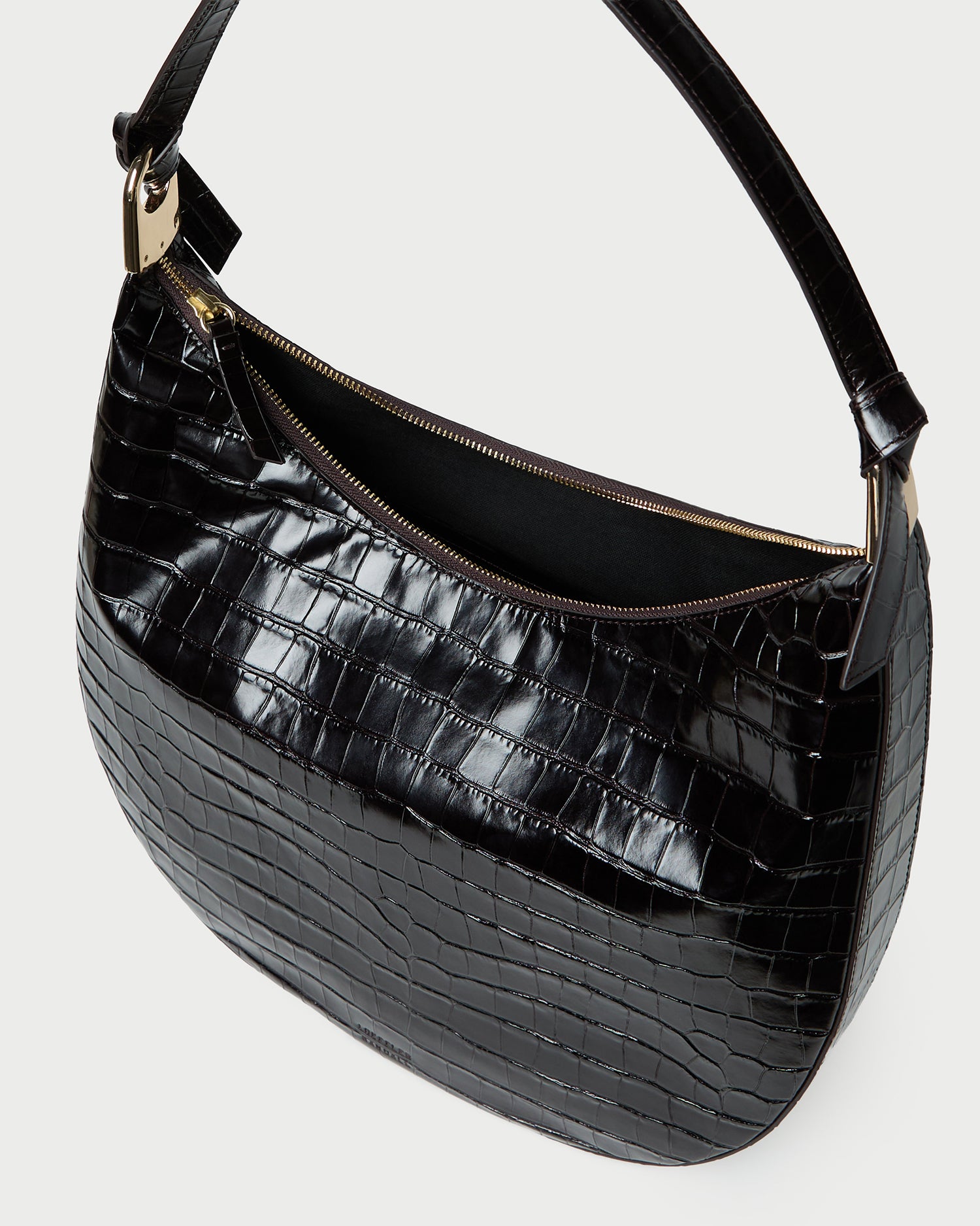 Morgan Crocodile Leather Shoulder Bag | Handbags