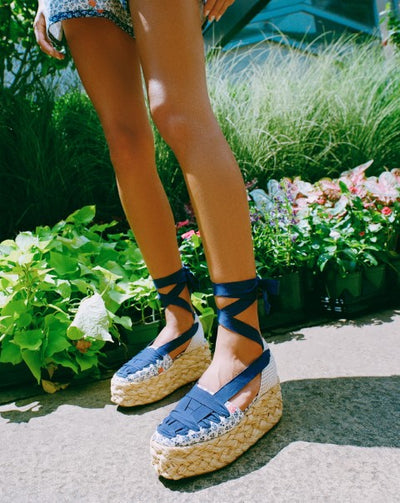 Mason Natural/Floral Platform Espadrille - Loeffler Randall