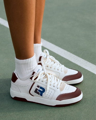 Topspin Cream/Maroon Court Sneaker - Loeffler Randall