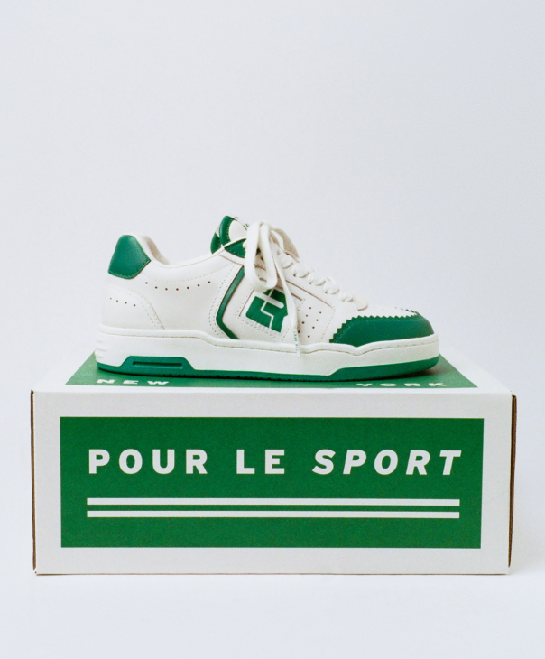 Topspin Cream/Green Court Sneaker