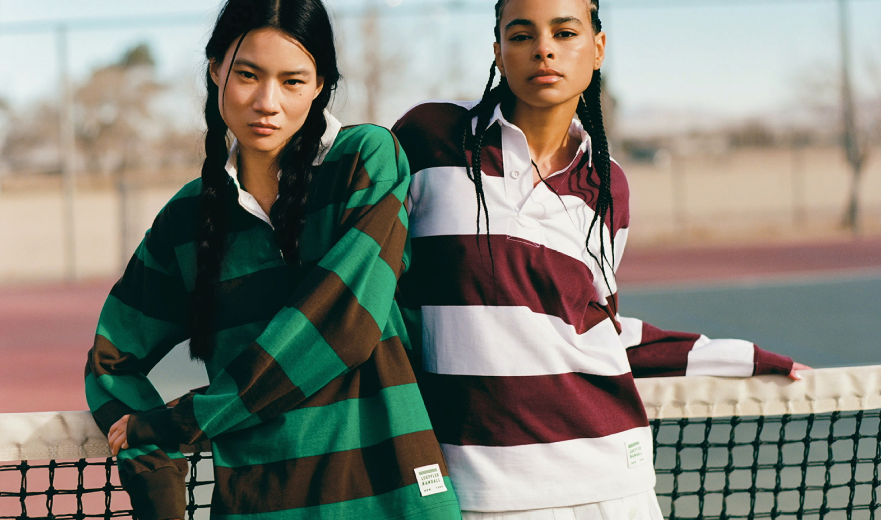 Evan Rugby Shirt in Green/Brown and Evan Rugby Shirt in Maroon/Cream.
