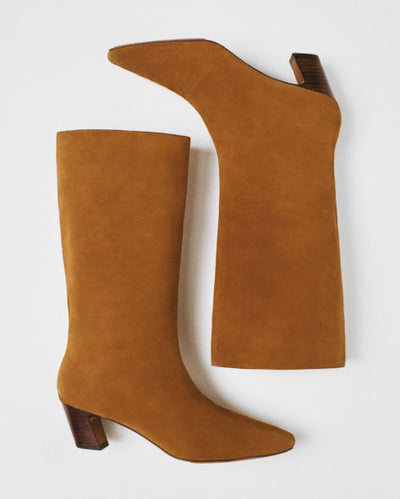 Cleo Cacao Suede Mid-Calf Boot - Loeffler Randall