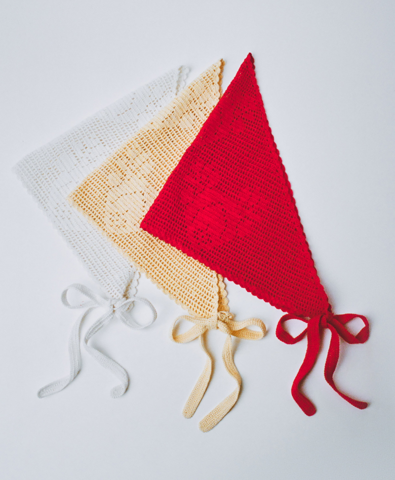 Viv White Crochet Scarf, Viv Butter Crochet Scarf, Viv Red Crochet Scarf - Loeffler Randall