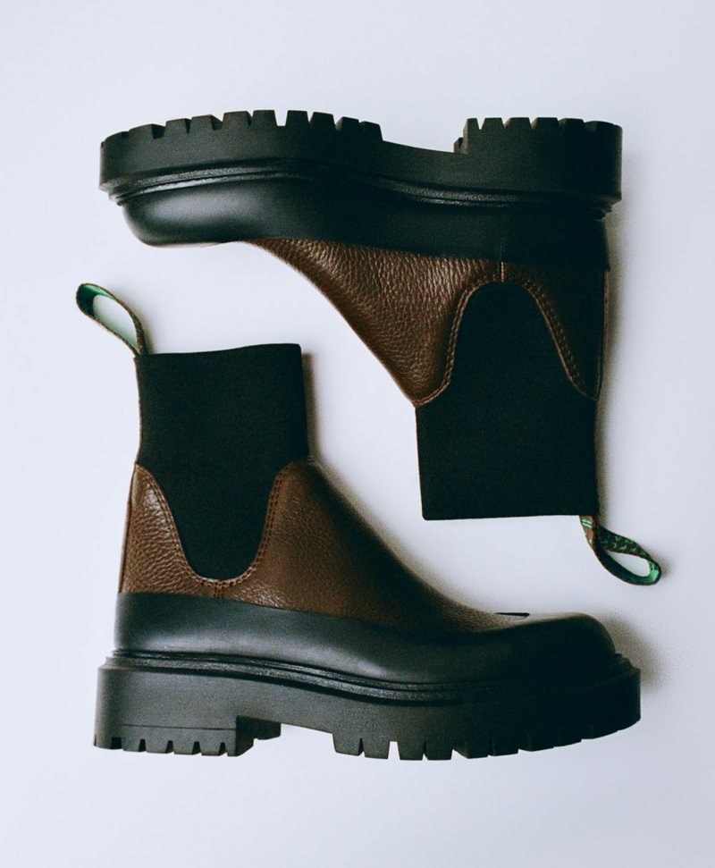 Suri Brown Leather Lug Boot - Loeffler Randall