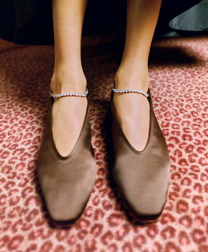 Emery Brown/Crystal Ballet Flat - Loeffler Randall
