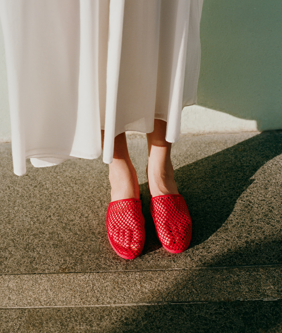 Roni Red Netted Slide - Loeffler Randall