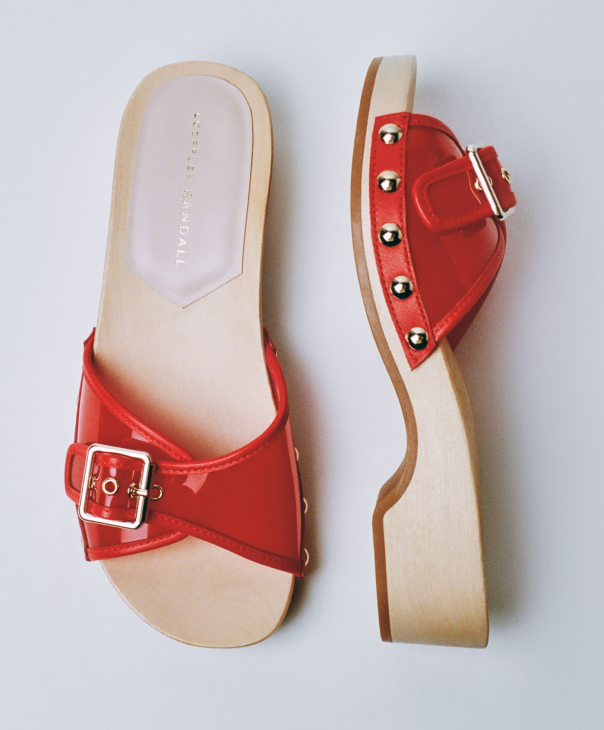 Paulie Red Studded Sandal - Loeffler Randall