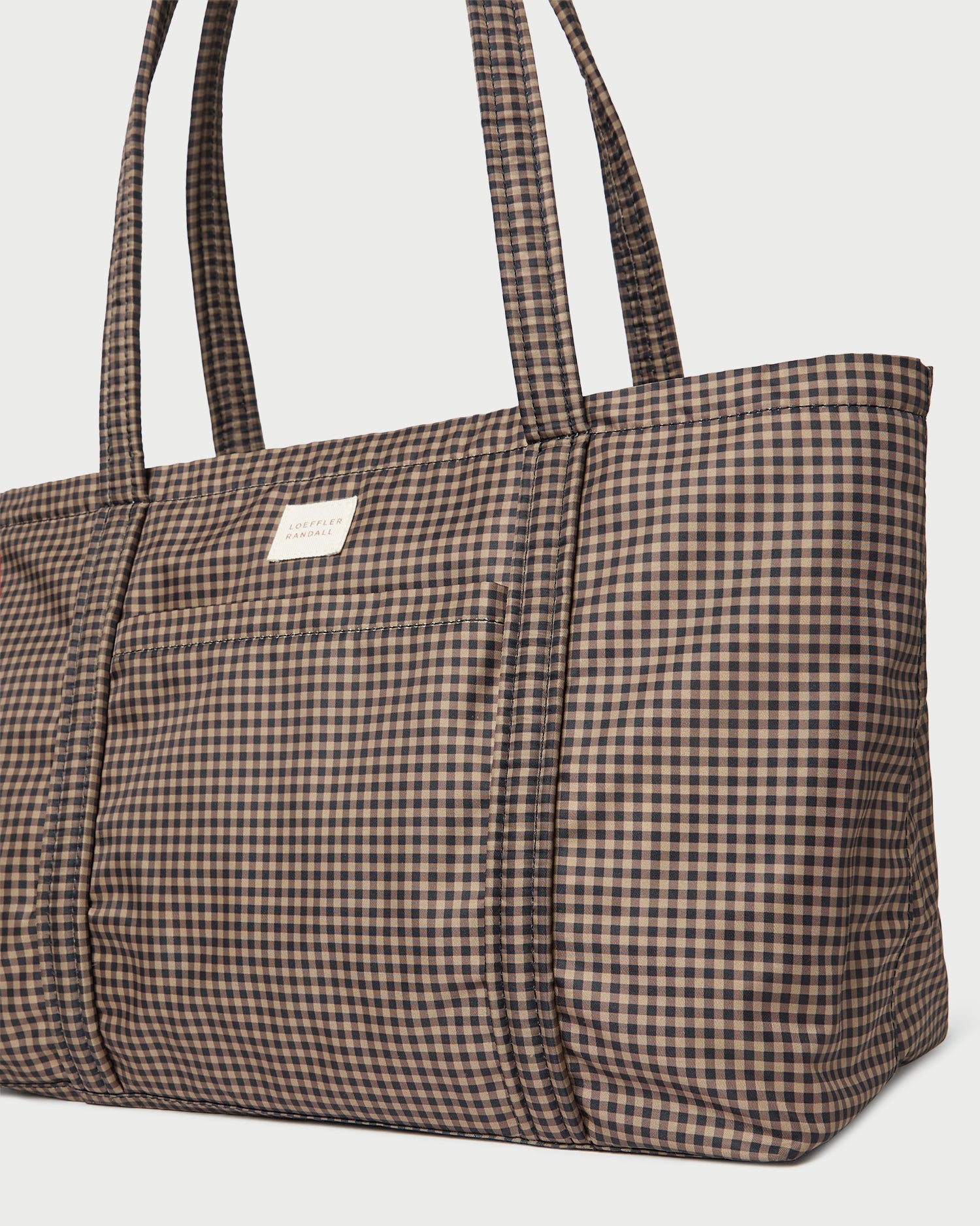 Mira Brown/Black Check Everyday Tote | Totes | Handbags