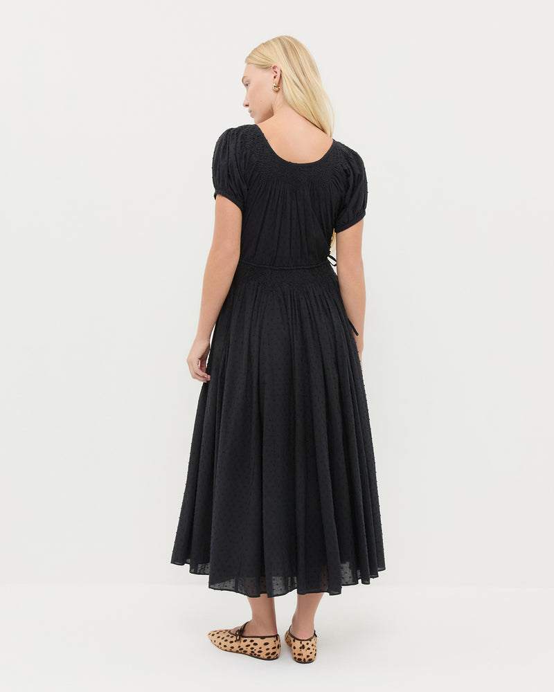 Nadya Dress in black cotton.