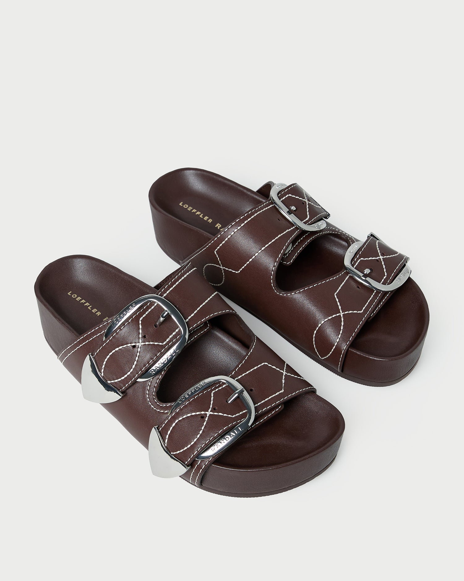 Nico Espresso Two-Band Sandal | Flat Sandals | Footwear