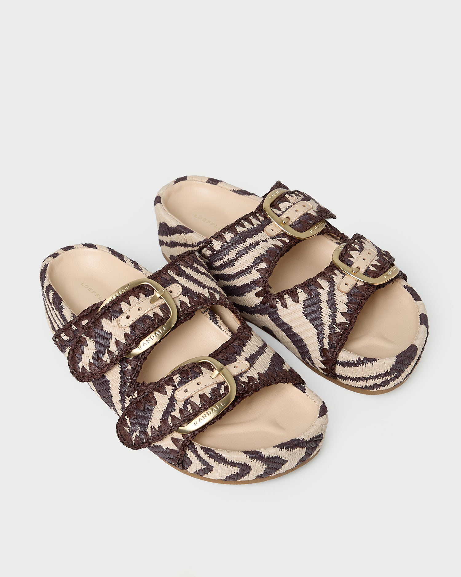 Nico Zebra Two-Band Sandal | Flat Sandals | Footwear