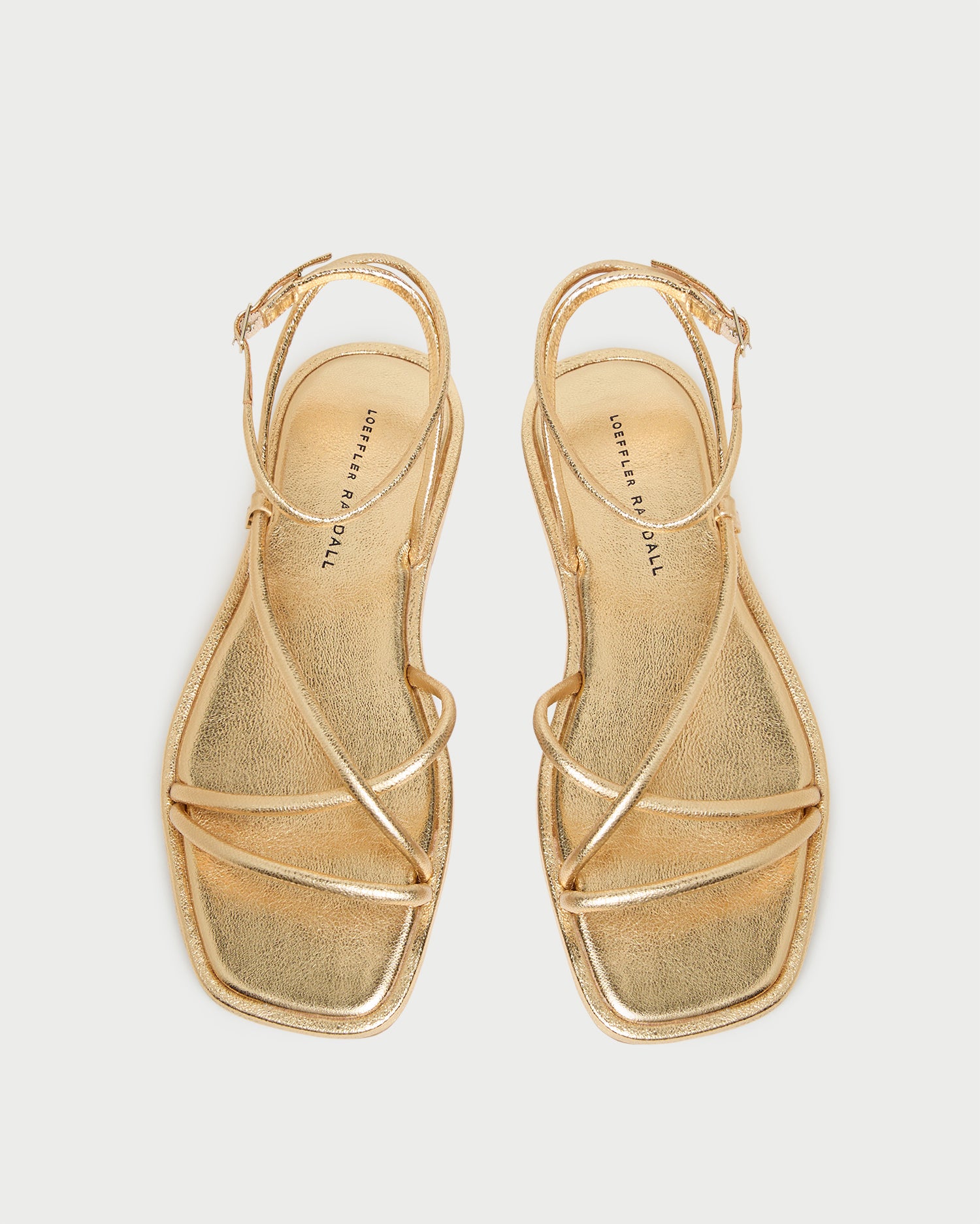 Noor Gold Leather Flat Sandal Flat Sandals Footwear