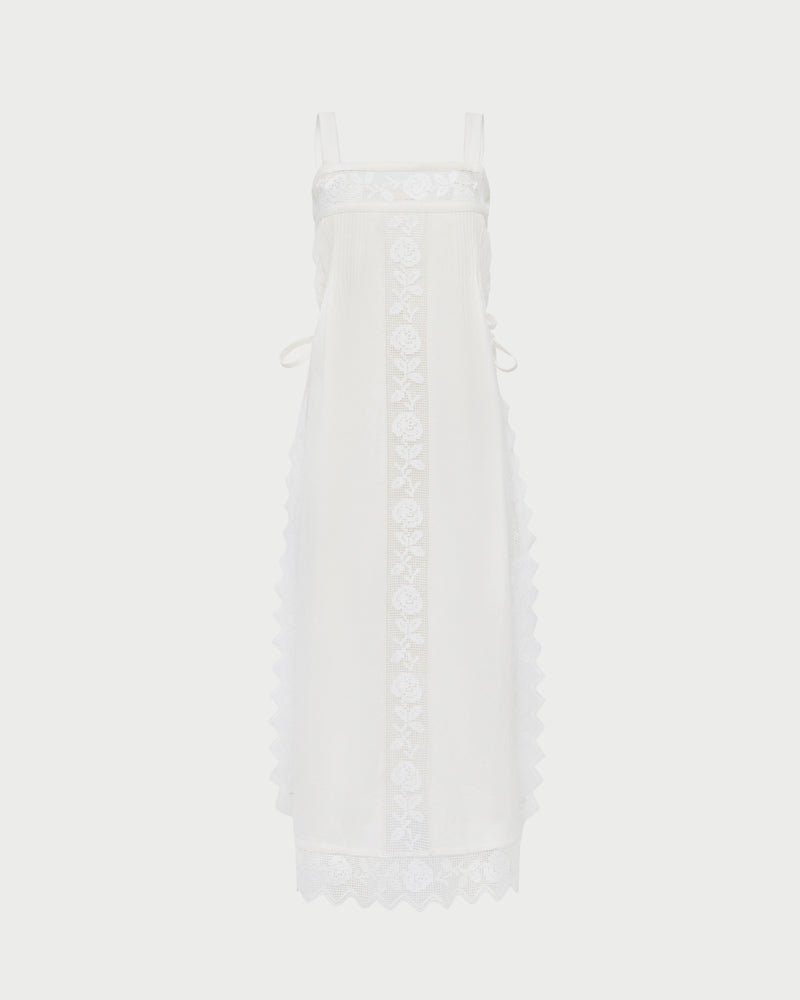Poppy White Lace Trim Dress | Dresses | Apparel L Poppy White Lace Trim Dress | Dresses | Apparel L