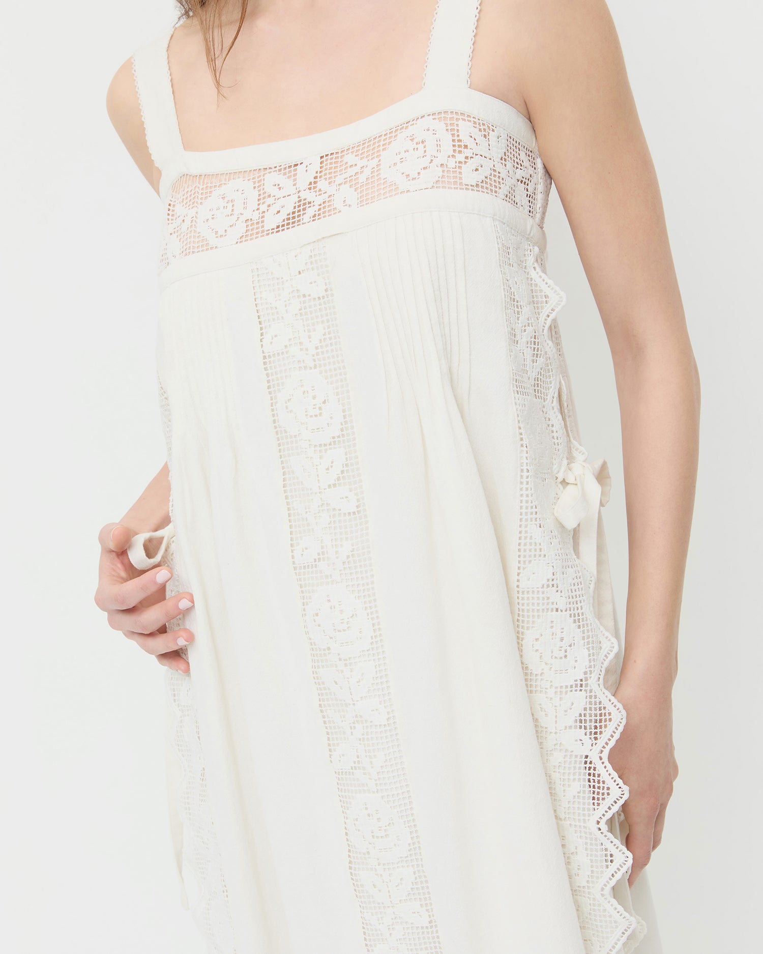 Poppy White Lace Trim Dress | Dresses | Apparel L Poppy White Lace Trim Dress | Dresses | Apparel L