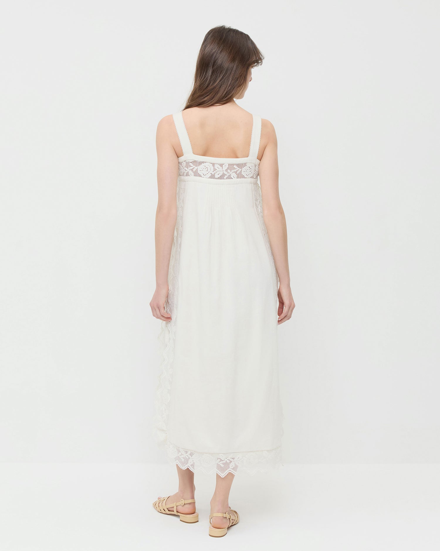 Poppy White Lace Trim Dress | Dresses | Apparel L Poppy White Lace Trim Dress | Dresses | Apparel L