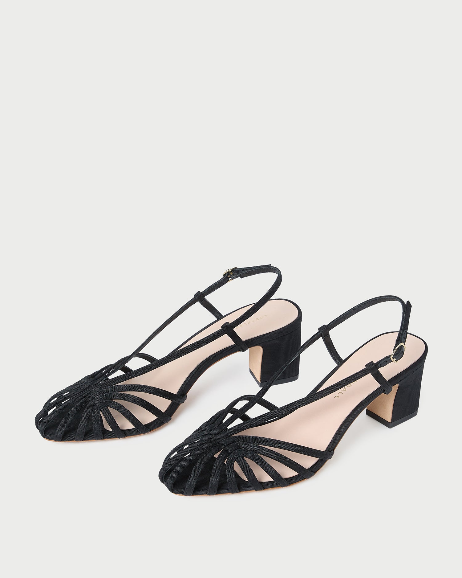 Priscilla Black Moiré Heeled Sandal Heeled Sandals Footwear