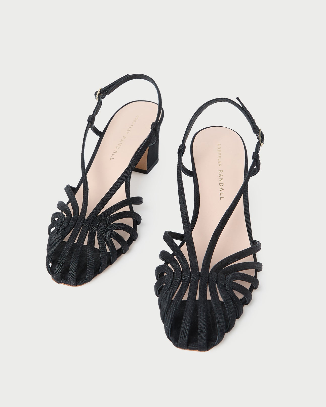 Priscilla Heeled Sandal | Black Moire